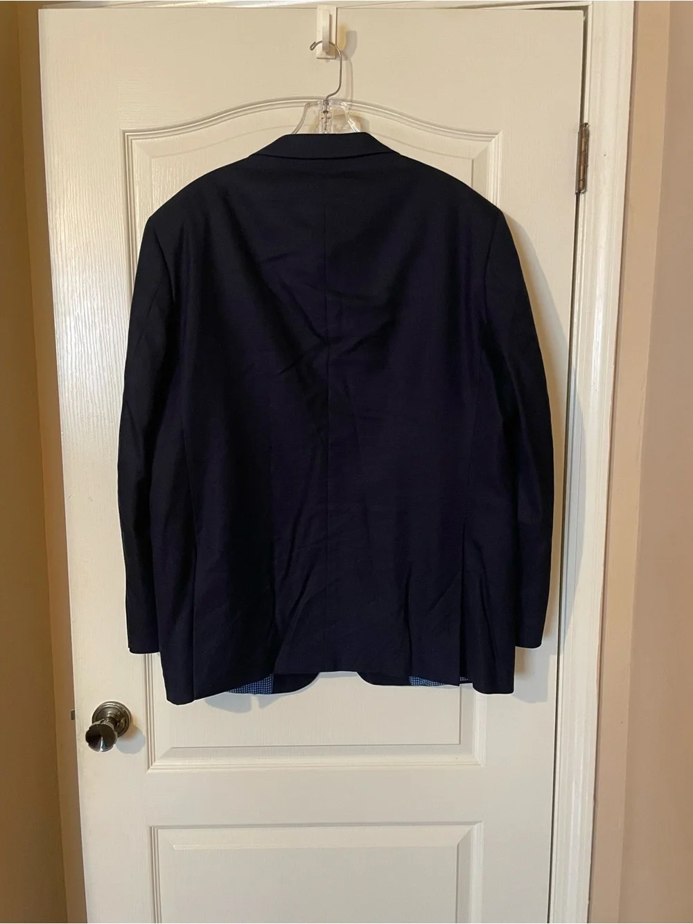Saddlebred Navy Cotton Blazer Sport Coat Men’s 46L Preppy Ivy Business Casual